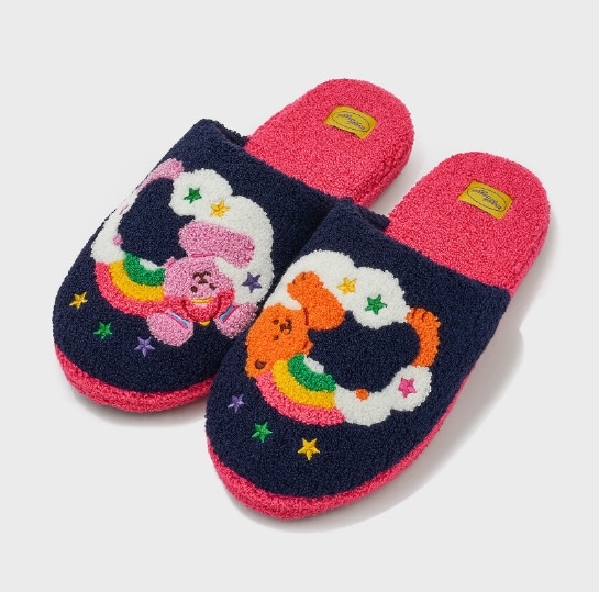 テリーホームスリッパ - Cloud Bear&Bunny,屋内リビングルームの床間騒音 テリーホームスリッパ - Cloud Bear&Bunny,屋内リビングルームの床間騒音