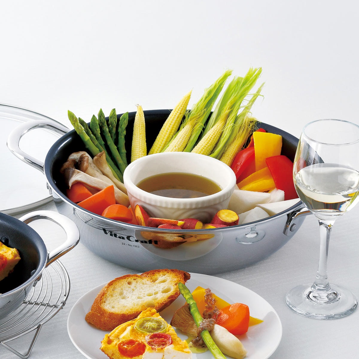 VitaCraft ダブルグリル 両手鍋　ガラス蓋付き ダブルグリル ガラス蓋セット | ビタクラフトオンラインショップ