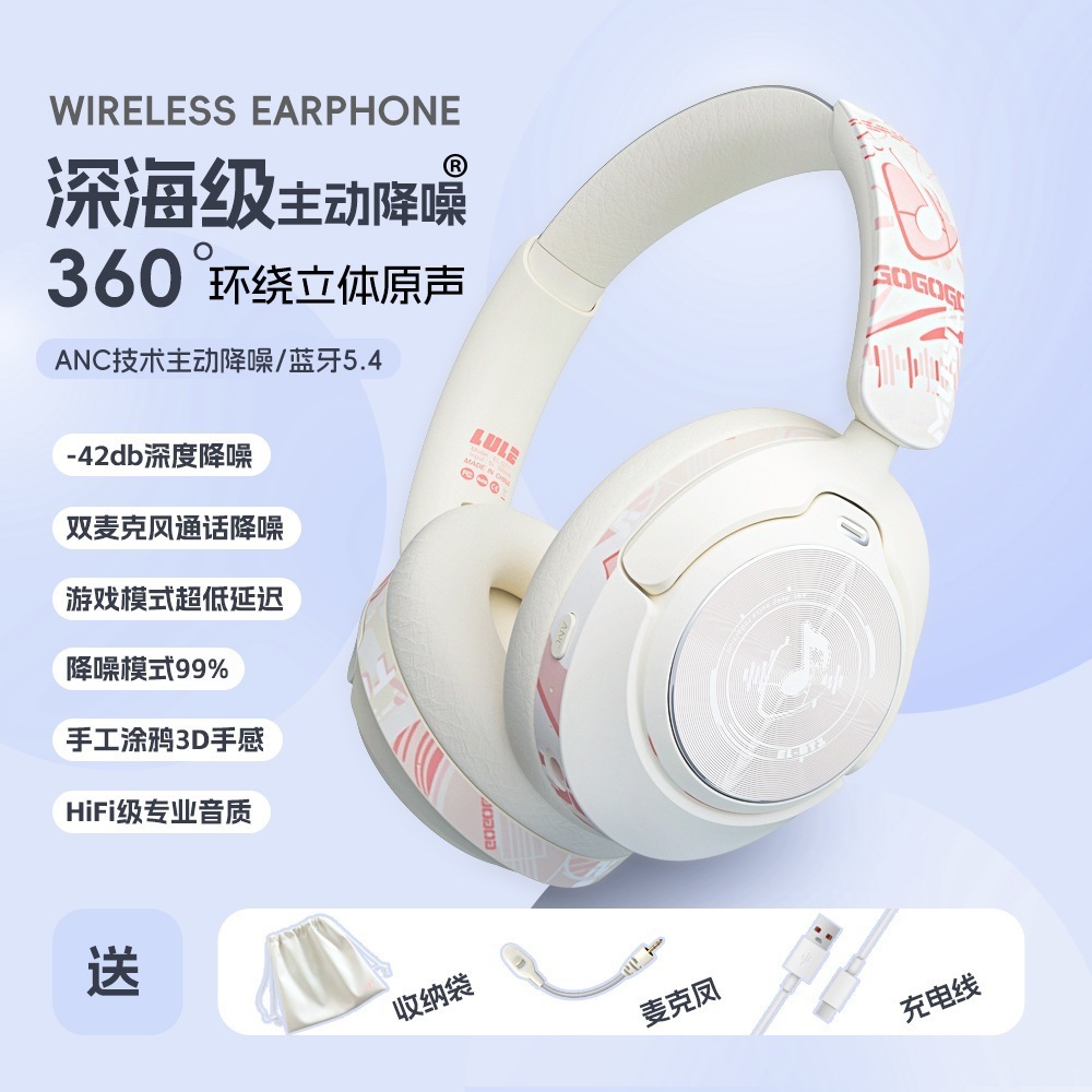 EL-GT 1ヘッドセットBluetoothヘッドセットアクティブノイズキャンセリングancラジオゲームスポーツヘッドセット新モデル