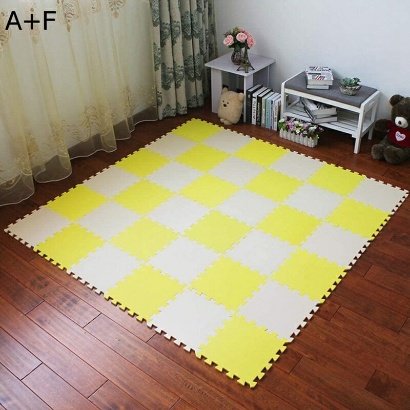 ジョイントマット プレイマット 子供部屋 防音 単色 イエロー+ブルー 30cm 30枚 サイドパーツ付き 床暖房対応 ジョイントフロアマット PE 撥水 洗える ペット キズ防止 転倒防止 パズルマ ジョイントマット プレイマット 子供部屋 防音 単色 イエロー+ブルー 30cm 30枚 サイドパーツ付き 床暖房対応 ジョイントフロアマット PE 撥水 洗える ペット キズ防止 転倒防止 パズルマ