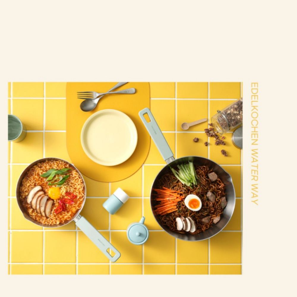 ウォーターウェイ 2in1 マルチステン 304 インダクション ih 片手鍋 ラーメン鍋 深型フライパン 中華鍋 20cm / 24cm ウォーターウェイ 2in1 マルチステン 304 インダクション ih 片手鍋 ラーメン鍋 深型フライパン 中華鍋 20cm / 24cm