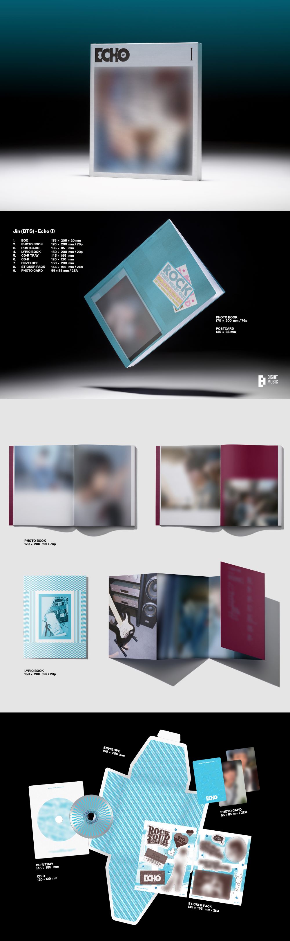 特典選択 SET 3EA BTS Jin 2nd Mini Album Echo 特典選択 SET 3EA BTS Jin 2nd Mini Album Echo