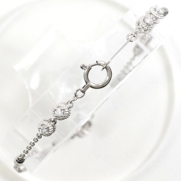 PT850 プラチナ ブレスレット ダイヤ 総重量約5.0g 約18cm ジュエリー 中古 PT850 プラチナ ブレスレット ダイヤ 総重量約5.0g 約18cm ジュエリー 中古