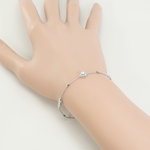 PT850 プラチナ ブレスレット ダイヤ 総重量約5.0g 約18cm ジュエリー 中古 PT850 プラチナ ブレスレット ダイヤ 総重量約5.0g 約18cm ジュエリー 中古
