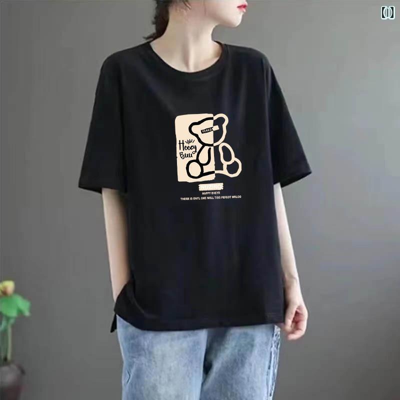 レディース Tシャツ 半袖 綿 ラウンドネック 半袖 Tシャツ レディース 2025 夏 プリント 大きいサイズ 太 mm トップス レディース Tシャツ 半袖 綿 ラウンドネック 半袖 Tシャツ レディース 2025 夏 プリント 大きいサイズ 太 mm トップス