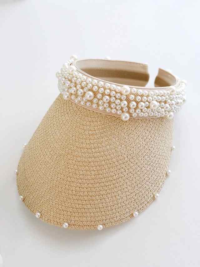 麦わら帽子 ストローハット サンバイザー レディース 大人可愛い カジュアル おしゃれ かっこいい レトロ こなれ感 ラフ スポーティー クール モード系 主役級 存在感 キュート ラグジュアリー 無