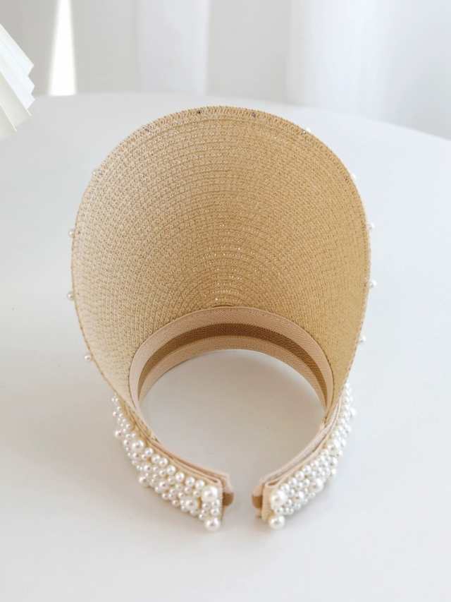 麦わら帽子 ストローハット サンバイザー レディース 大人可愛い カジュアル おしゃれ かっこいい レトロ こなれ感 ラフ スポーティー クール モード系 主役級 存在感 キュート ラグジュアリー 無