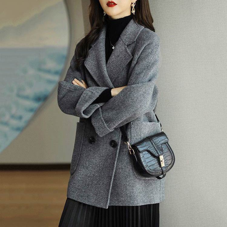 チェスターコートスプリングコート春ミドル丈メルトンコート秋アウターテーラードジャケット50裏地付き40スリムフィット大人通勤オフィスカジュアル30レディース