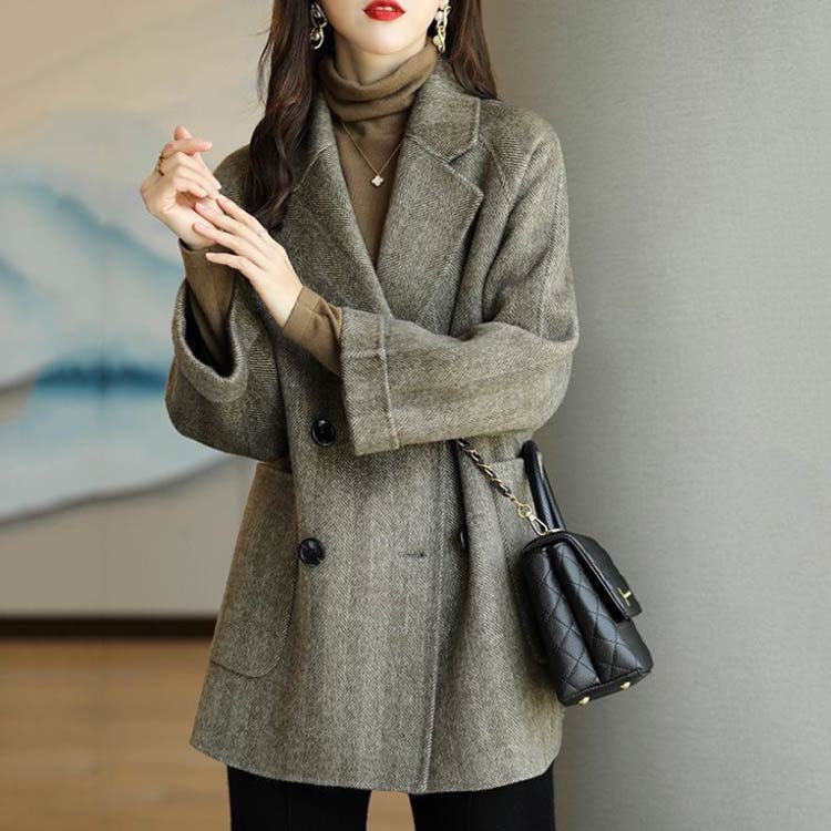 チェスターコートスプリングコート春ミドル丈メルトンコート秋アウターテーラードジャケット50裏地付き40スリムフィット大人通勤オフィスカジュアル30レディース