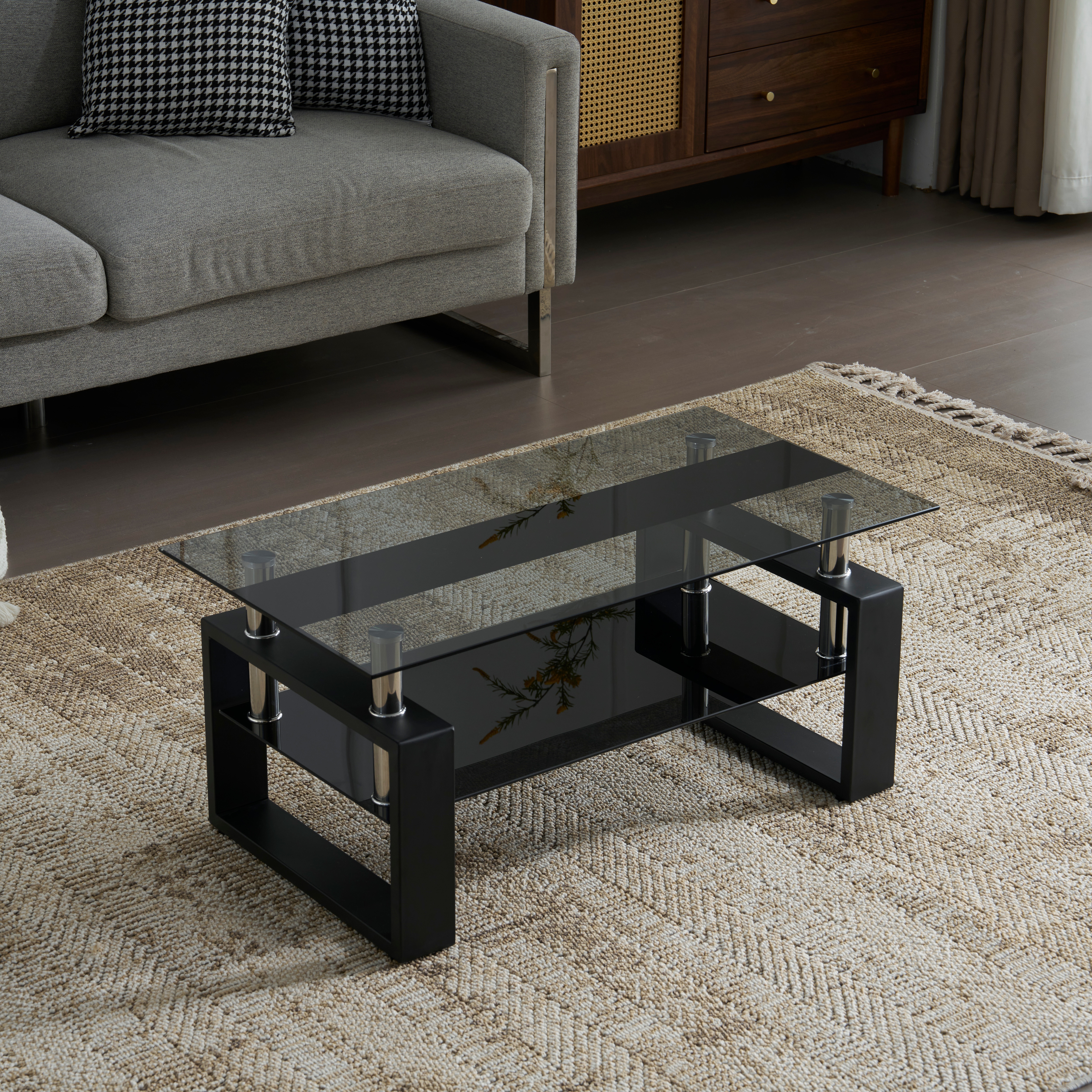 【国内発送,送.料無料】ガラステーブル ローテーブルA60 ローテーブル コーヒーテーブル 幅87.5x奥47.5x高さ39.5cm 収納棚 口字 【国内発送,送.料無料】ガラステーブル ローテーブルA60 ローテーブル コーヒーテーブル 幅87.5x奥47.5x高さ39.5cm 収納棚 口字