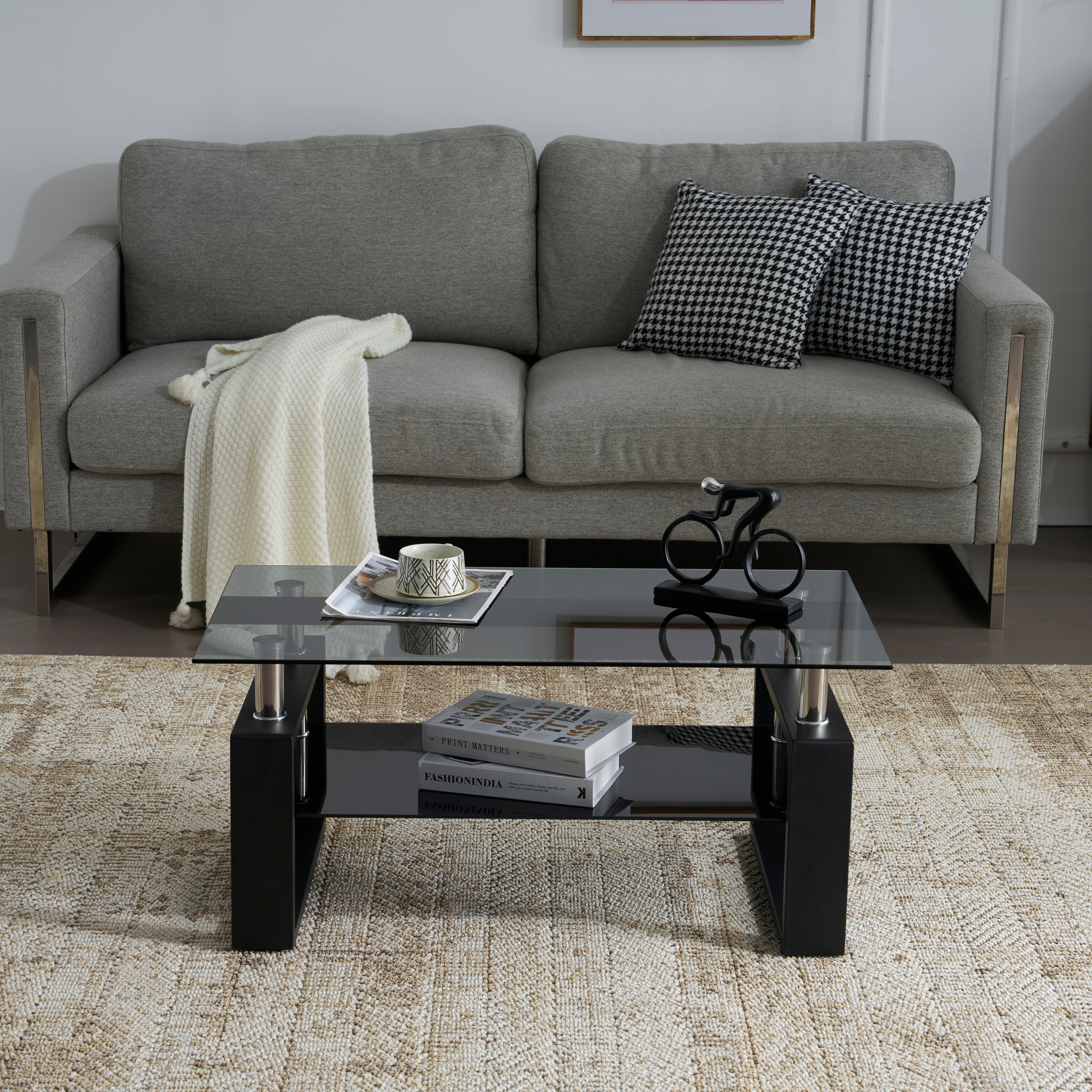 【国内発送,送.料無料】ガラステーブル ローテーブルA60 ローテーブル コーヒーテーブル 幅87.5x奥47.5x高さ39.5cm 収納棚 口字 【国内発送,送.料無料】ガラステーブル ローテーブルA60 ローテーブル コーヒーテーブル 幅87.5x奥47.5x高さ39.5cm 収納棚 口字