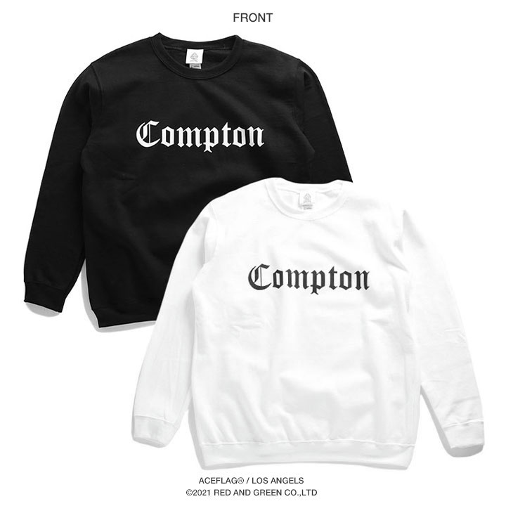 ACEFLAG ストリート系 トレーナー 長袖 スウェット 裏パイル メンズ レディース 黒 白 ブラック ホワイト 大きいサイズ エースフラッグ シンプル Compton ACEFLAG ストリート系 トレーナー 長袖 スウェット 裏パイル メンズ レディース 黒 白 ブラック ホワイト 大きいサイズ エースフラッグ シンプル Compton