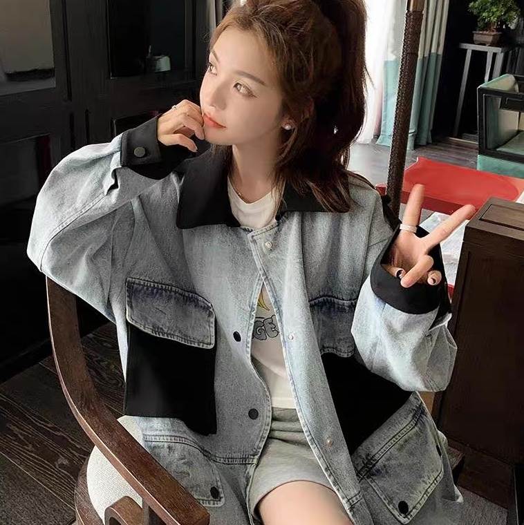 アウター コート 上着 レディース トレンチ ロング 長袖 Vネック 襟付き ストリート ウエスタン ポケット 前開き デニム ブルーデニム かわいい 大人可愛い きれいめ カジュアル おしゃれ かっ