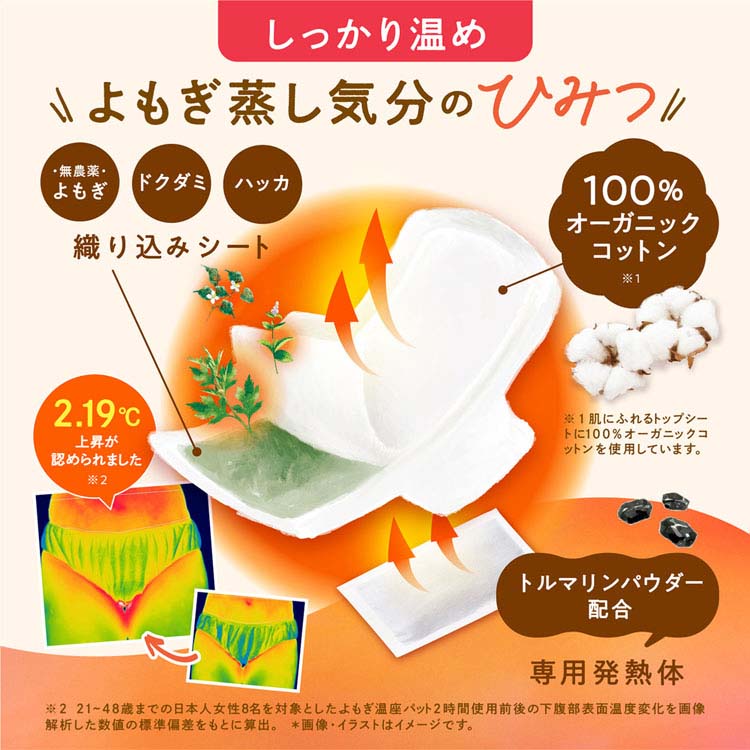 【イチオシ商品】(5個セット)よもぎ蒸し よもぎパット 温活 ウィズフェム よもぎ温座パット オーガニック6回分 (B)