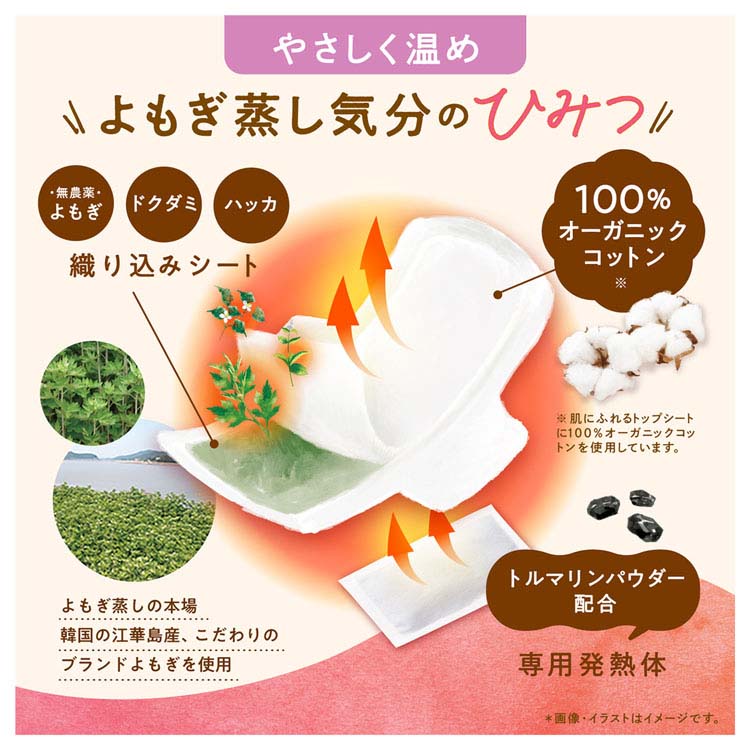 【イチオシ商品】(5個セット)よもぎ蒸し よもぎパット 温活 ウィズフェム よもぎ温座パット オーガニック6回分 (B)