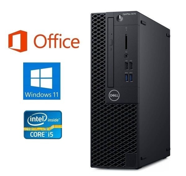 DELL 3070 Windows11 SSD:1TB Core i5 9500 メモリー:16GB Office 2019 & PQI USB指紋認証キー Windows Hello対応