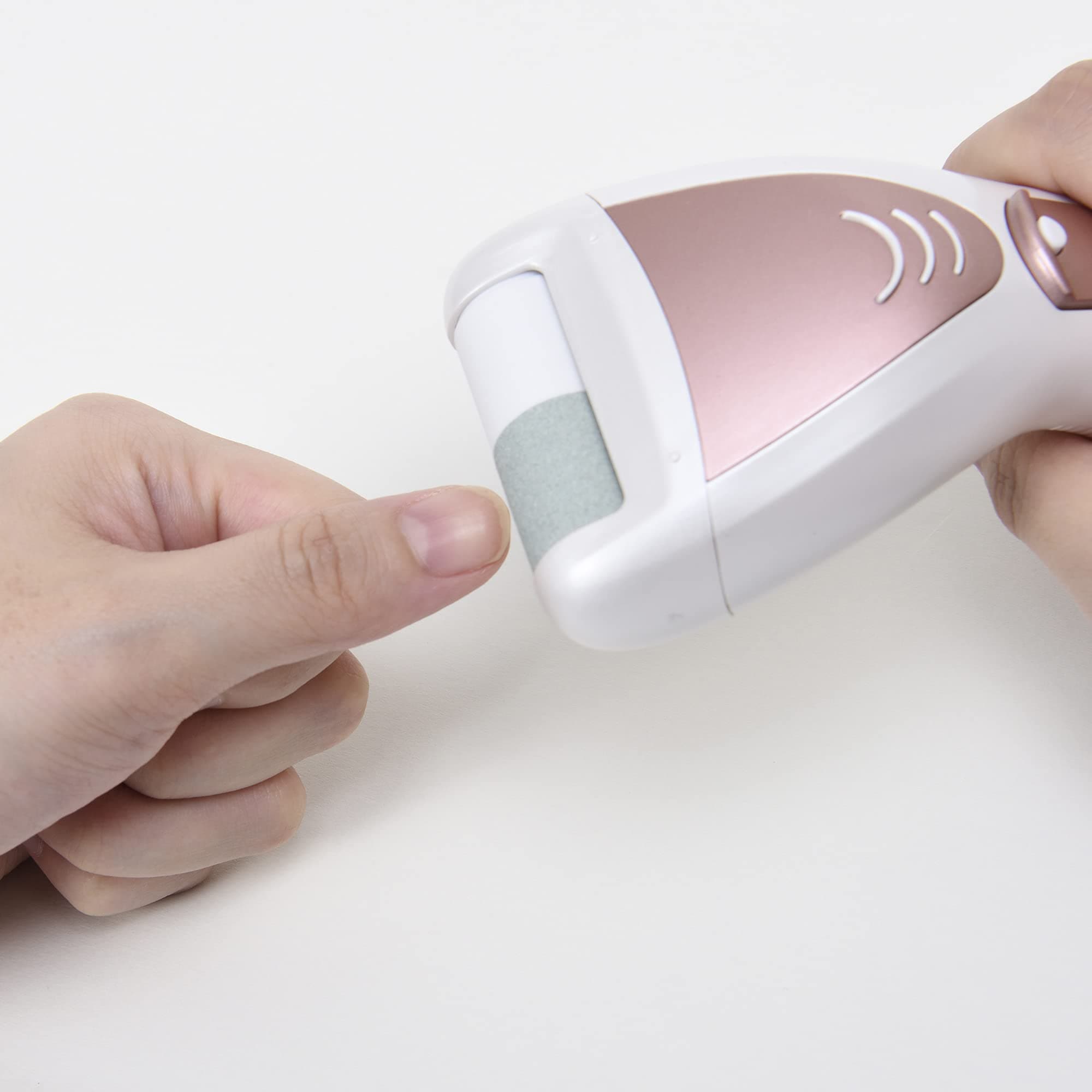 ロゼンスター 電動爪削り 角質ケアローラー ネイルケア 3WAY 乾電池式 ネイルポリッシャー ハンドケア 爪やすり 爪磨き AND59