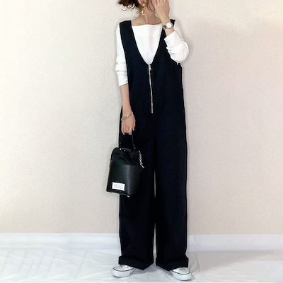 大特価即納 现货2色日系2022夏季新款纯色拉链背带 : レディース服 爆買い格安