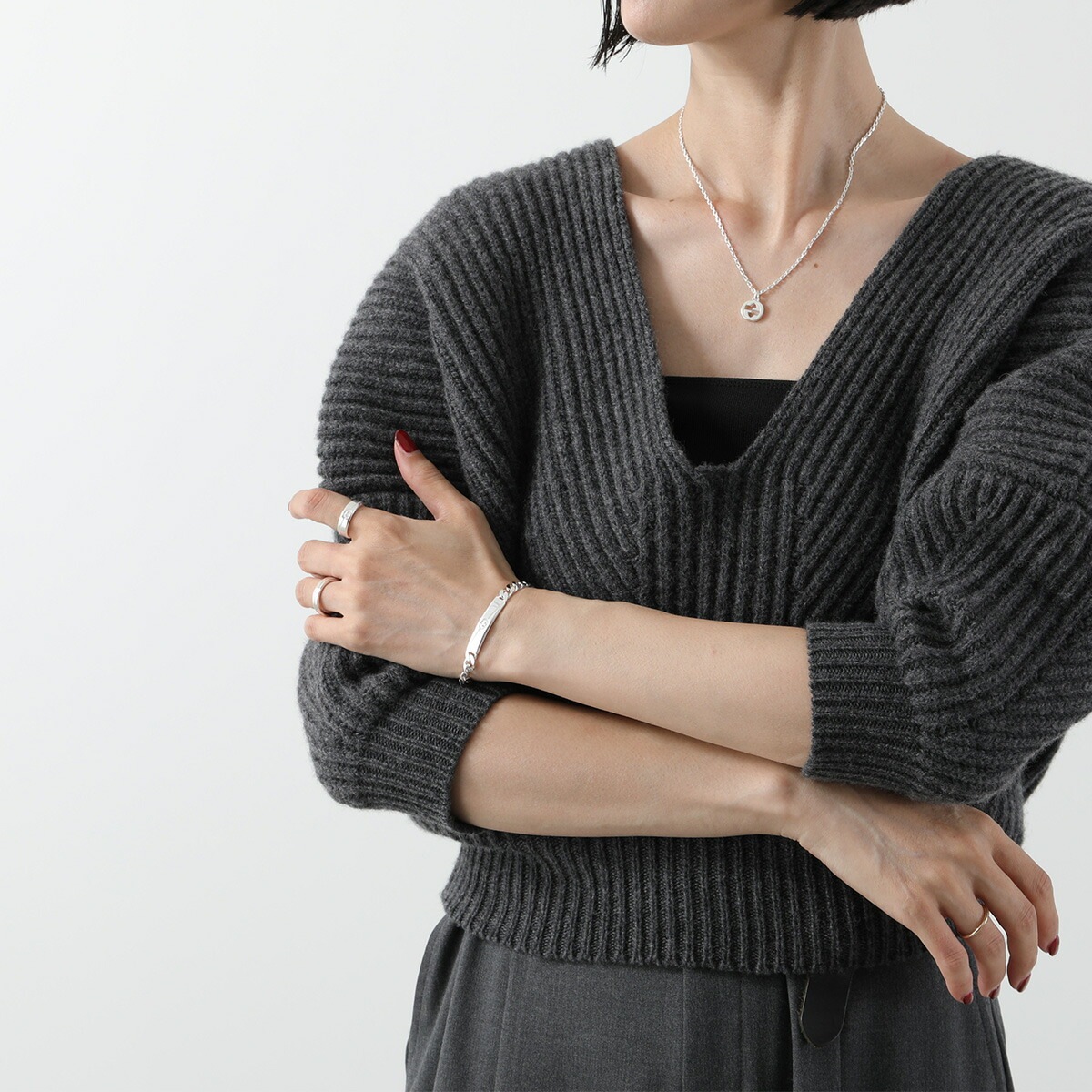 GUCCI グッチ リング TAG 774052 J8400 メンズ ダイアゴナル インターロッキングG 指輪 アクセサリー 8106/SILVER GUCCI グッチ リング TAG 774052 J8400 メンズ ダイアゴナル インターロッキングG 指輪 アクセサリー 8106/SILVER