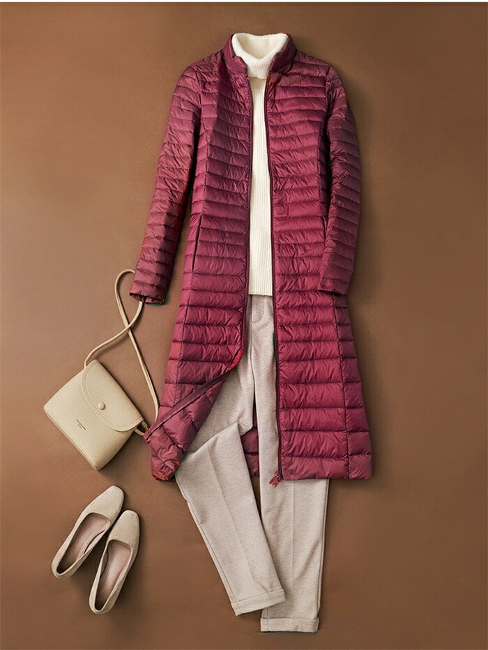 【即納】ダウンコート レディース インナーダウン ライトダウン コート 立ち襟 軽量 薄手 スリム 細見え インナー ダウンジャケット ロング丈 超ロング 防寒 保温 あたっか 秋 冬 ダブルジップ 【即納】ダウンコート レディース インナーダウン ライトダウン コート 立ち襟 軽量 薄手 スリム 細見え インナー ダウンジャケット ロング丈 超ロング 防寒 保温 あたっか 秋 冬 ダブルジップ