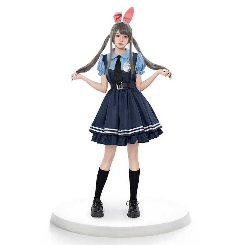 クレイジー动物城cos Judyジュディウサギcos擬人服アニメコスプレ衣装フルセット