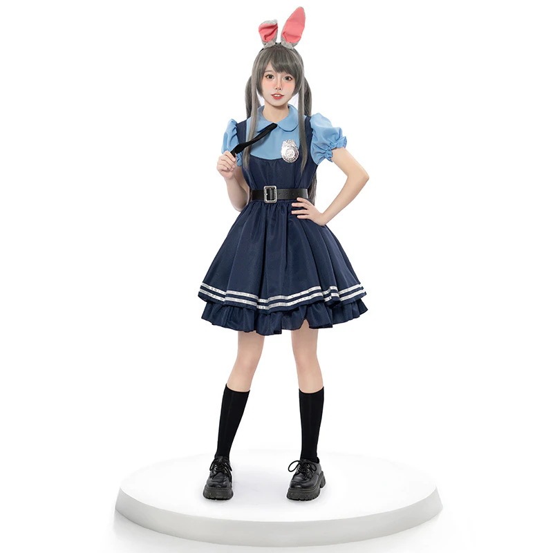 クレイジー动物城cos Judyジュディウサギcos擬人服アニメコスプレ衣装フルセット