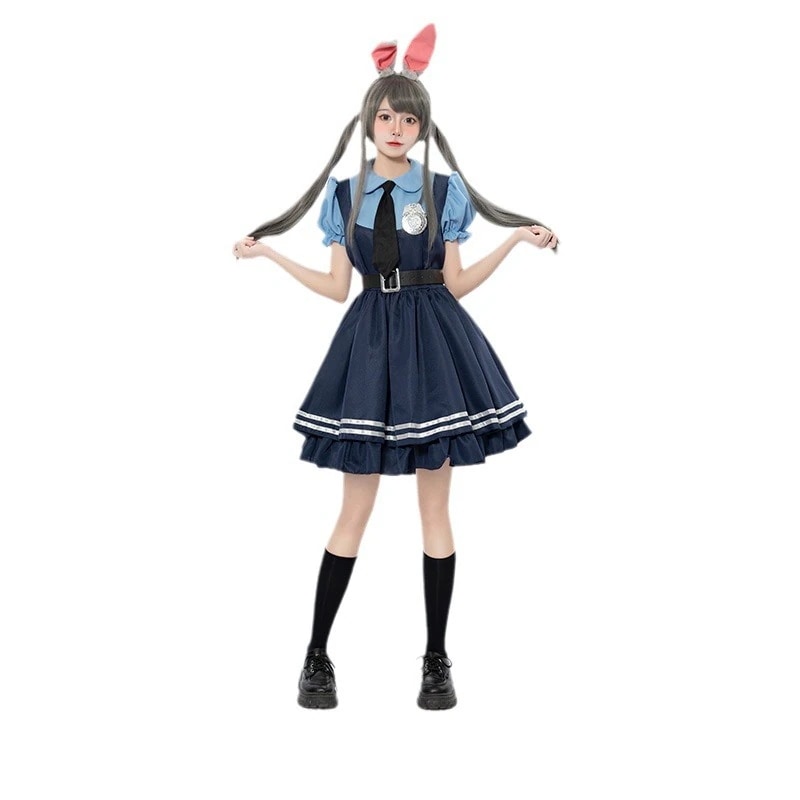 クレイジー动物城cos Judyジュディウサギcos擬人服アニメコスプレ衣装フルセット