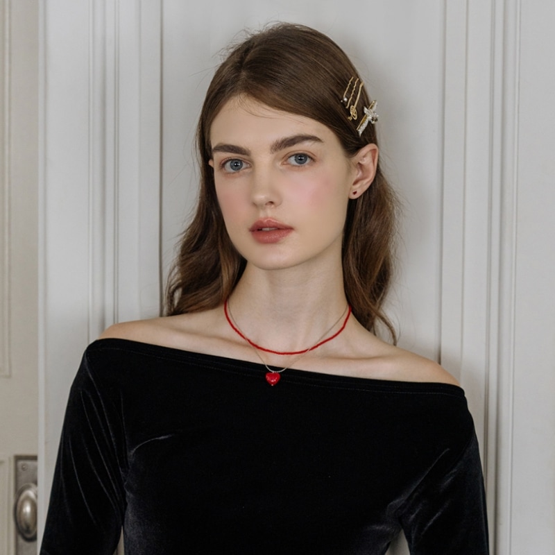 HAS [4セット] HW001 グリッターリボンヘアピンセット