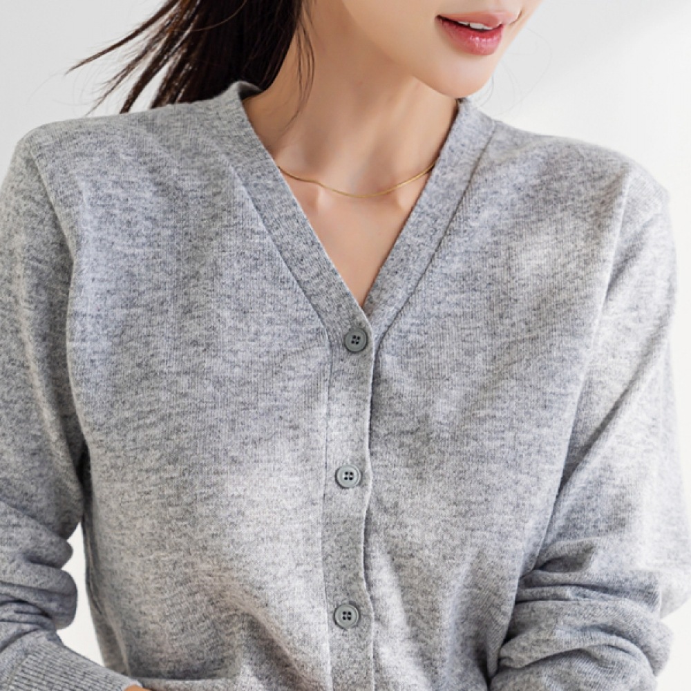 [ナーク21] ベーシックエッセンシャルVネックニットカーディガンDM51-J-07