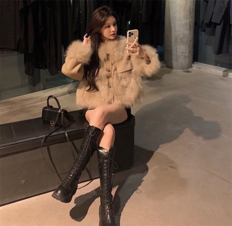 早い者勝ち ファッション コート 新品 縫付 キツネの毛に似せる エレガント スリム 暖かい 厚手 ファー毛皮 早い者勝ち ファッション コート 新品 縫付 キツネの毛に似せる エレガント スリム 暖かい 厚手 ファー毛皮