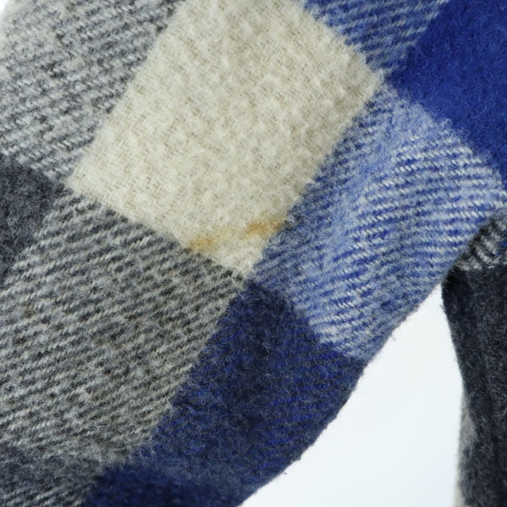 サーモキング 70s 80s ヴィンテージ バファローチェック ウールジャケット S ネイビー THERMO KING BY SELFAST メンズ サーモキング 70s 80s ヴィンテージ バファローチェック ウールジャケット S ネイビー THERMO KING BY SELFAST メンズ