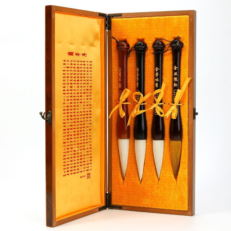 Weizhuangブラシセットウルフブラシ羊髪中国語絵画ランドスケープブラシギフトボックスライティングミディアムスモールタイトルdou Pen