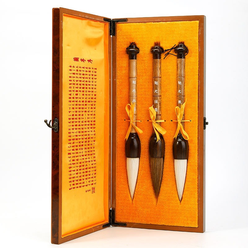 Weizhuangブラシセットウルフブラシ羊髪中国語絵画ランドスケープブラシギフトボックスライティングミディアムスモールタイトルdou Pen