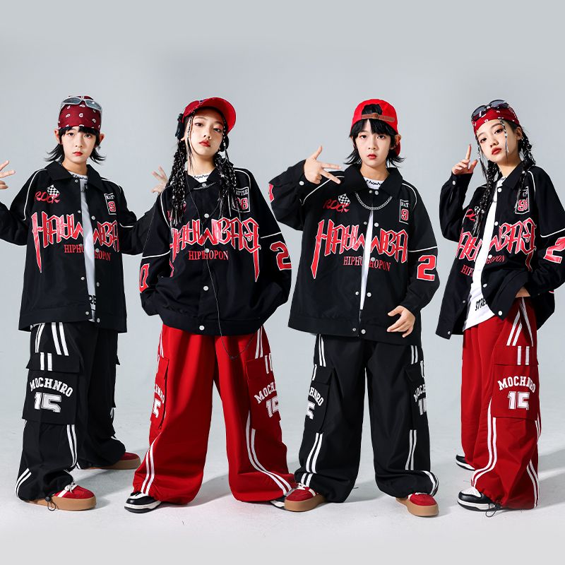 元旦の子供の街のダンスの公演服の男の子のヒップホップセットのファッションの子供のhiphop機関車の服装の女の子のフレームのドラム 元旦の子供の街のダンスの公演服の男の子のヒップホップセットのファッションの子供のhiphop機関車の服装の女の子のフレームのドラム