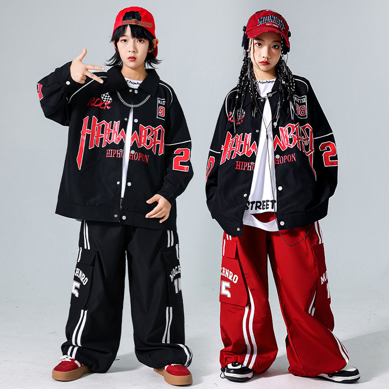 元旦の子供の街のダンスの公演服の男の子のヒップホップセットのファッションの子供のhiphop機関車の服装の女の子のフレームのドラム 元旦の子供の街のダンスの公演服の男の子のヒップホップセットのファッションの子供のhiphop機関車の服装の女の子のフレームのドラム