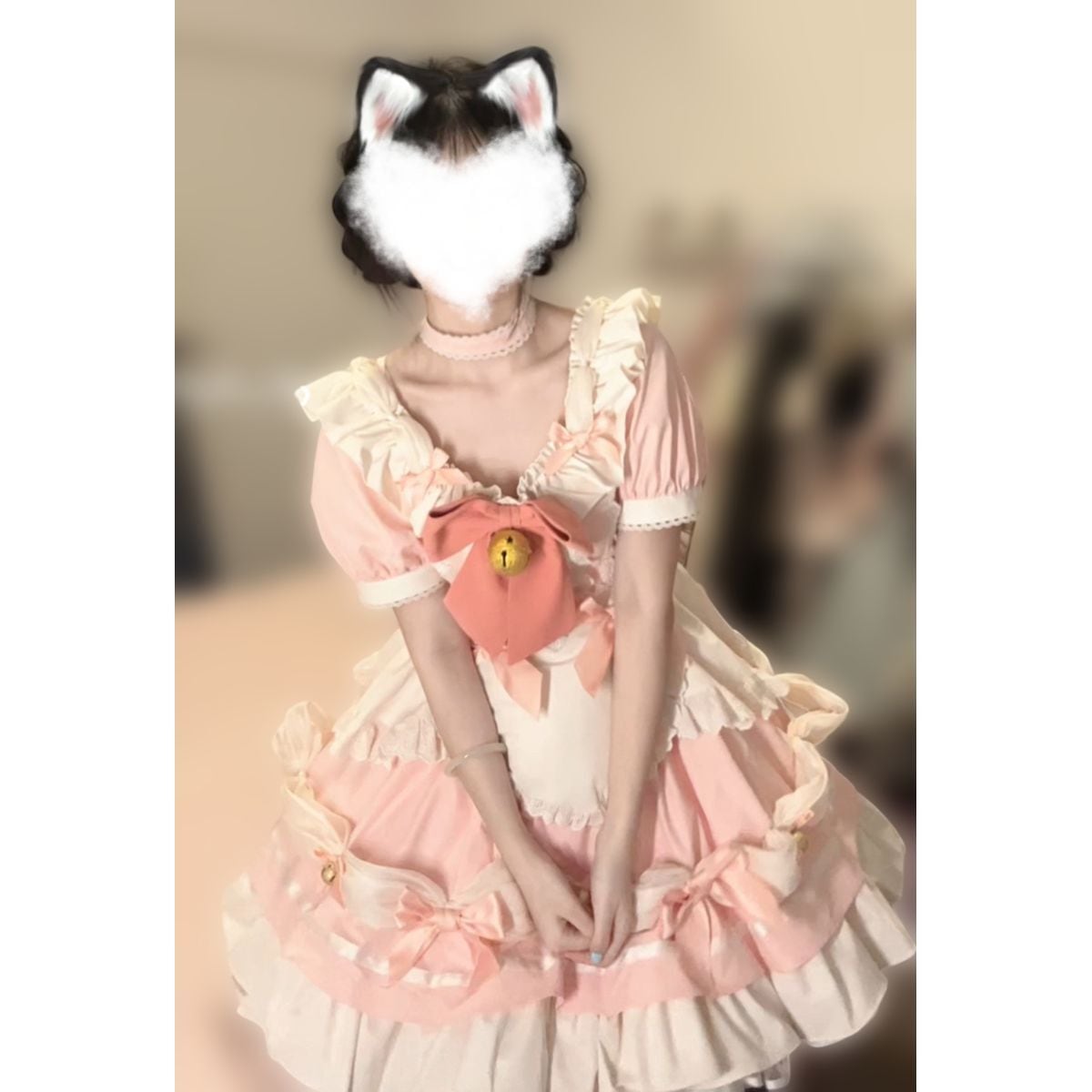 半袖フリルメイド服セットアップ 半袖フリルメイド服セットアップ