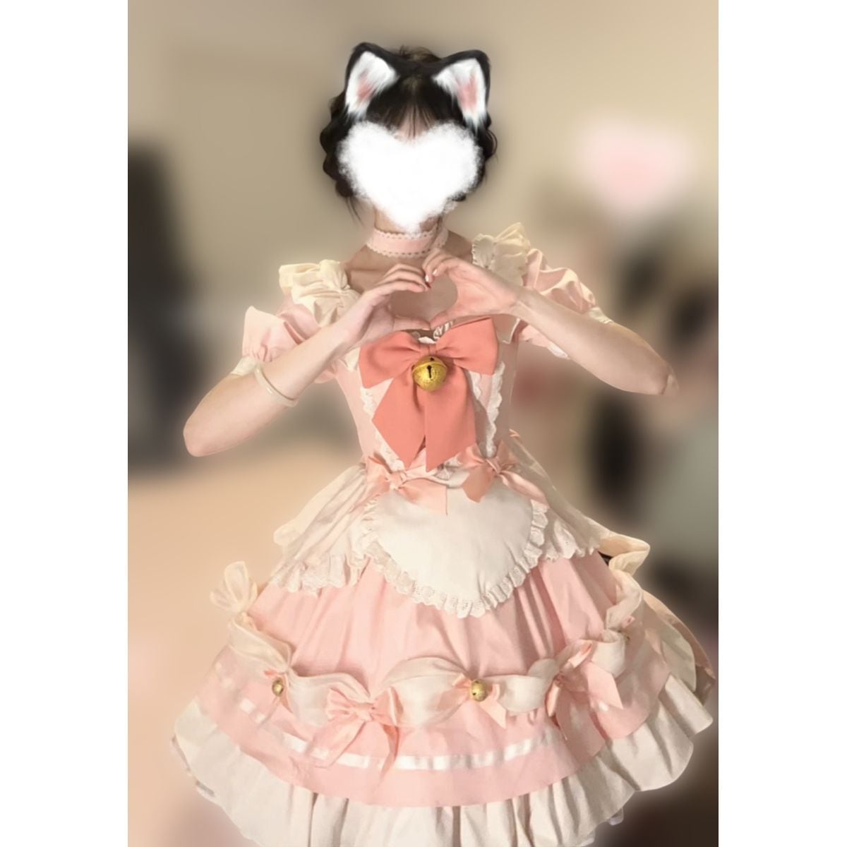 半袖フリルメイド服セットアップ 半袖フリルメイド服セットアップ