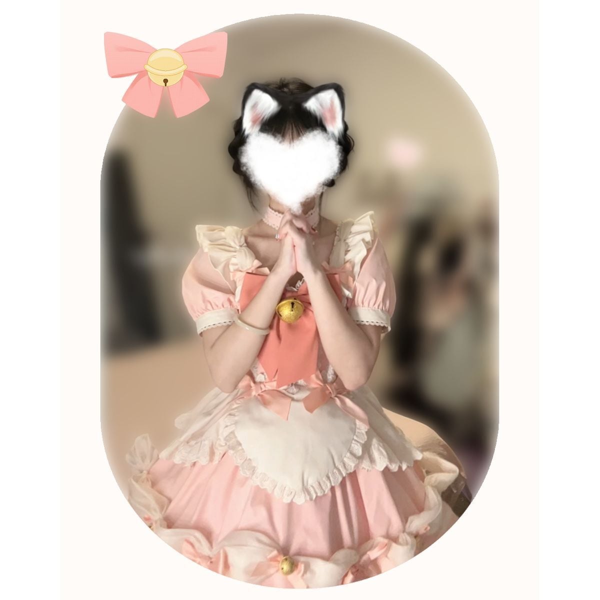 半袖フリルメイド服セットアップ 半袖フリルメイド服セットアップ