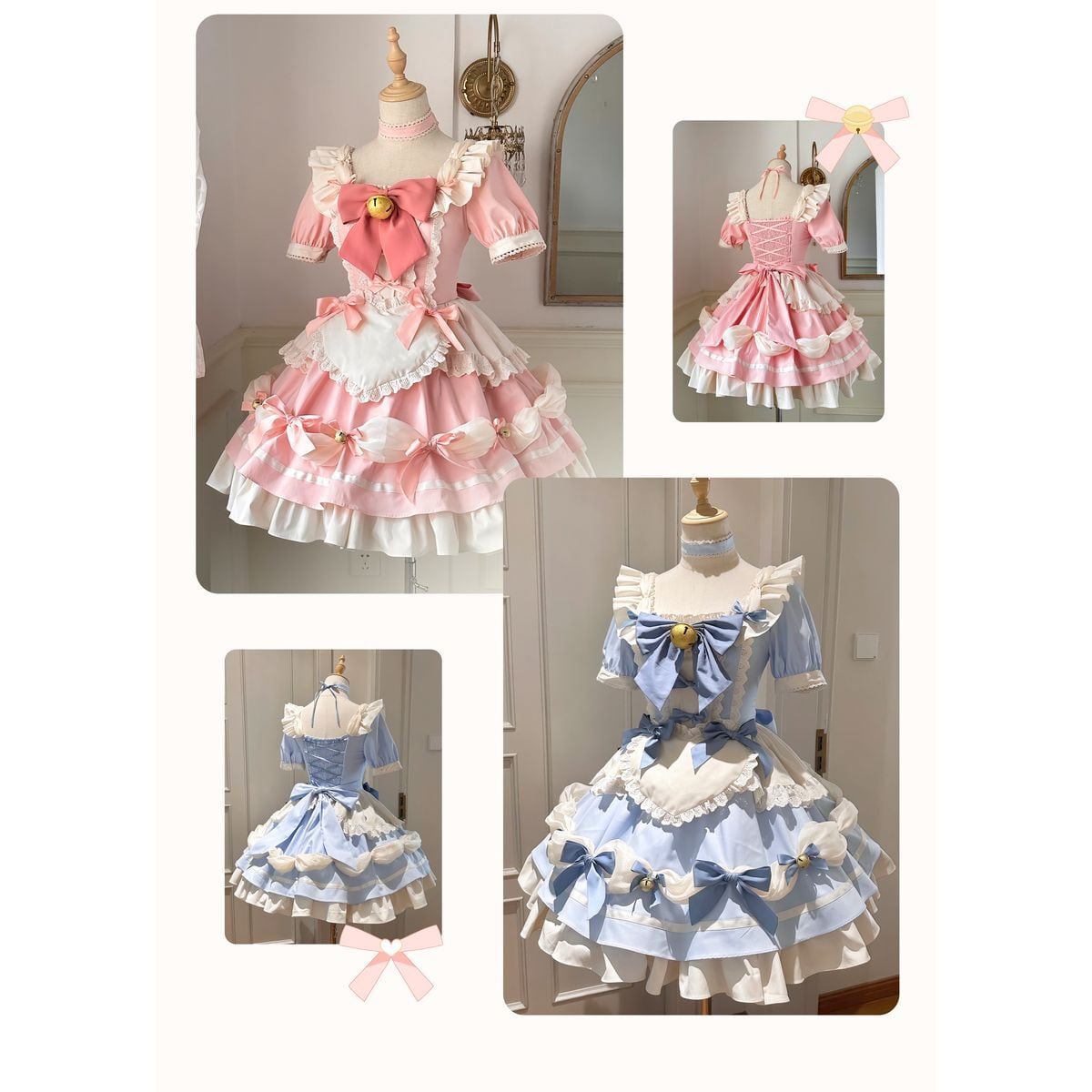 半袖フリルメイド服セットアップ 半袖フリルメイド服セットアップ