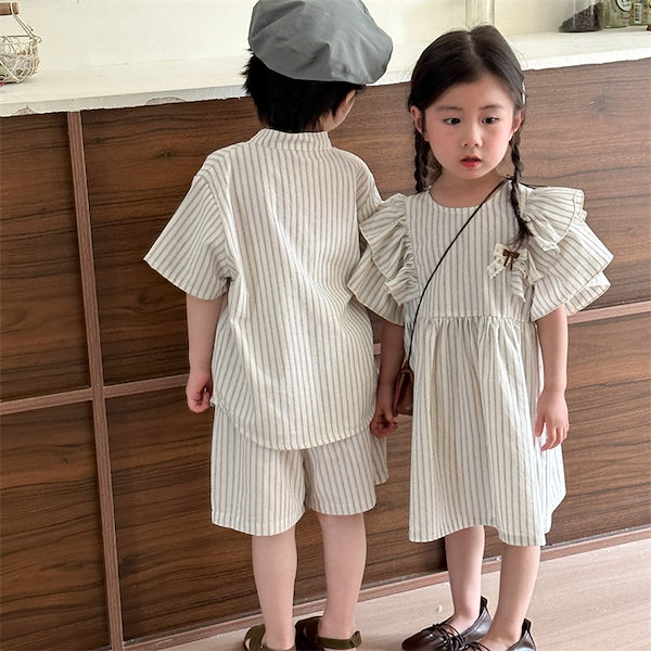 Qoo10] 子供服 セットアップ 兄妹お揃い 子供服