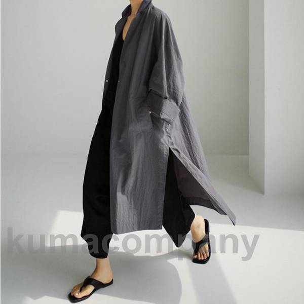 トレンチコート レディース 秋 ロング丈 無地 長袖 綿麻風 ロングコート アウター 上着 羽織 トップス 体型カバー 春 アウター 秋服 カジュアル トレンチコート レディース 秋 ロング丈 無地 長袖 綿麻風 ロングコート アウター 上着 羽織 トップス 体型カバー 春 アウター 秋服 カジュアル
