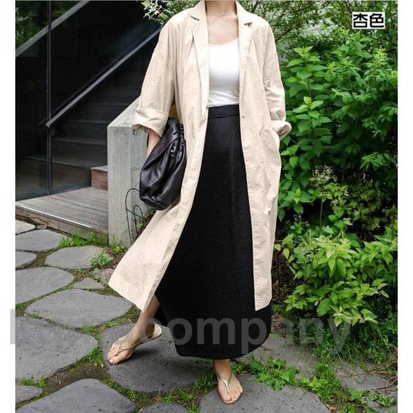 トレンチコート レディース 秋 ロング丈 無地 長袖 綿麻風 ロングコート アウター 上着 羽織 トップス 体型カバー 春 アウター 秋服 カジュアル トレンチコート レディース 秋 ロング丈 無地 長袖 綿麻風 ロングコート アウター 上着 羽織 トップス 体型カバー 春 アウター 秋服 カジュアル