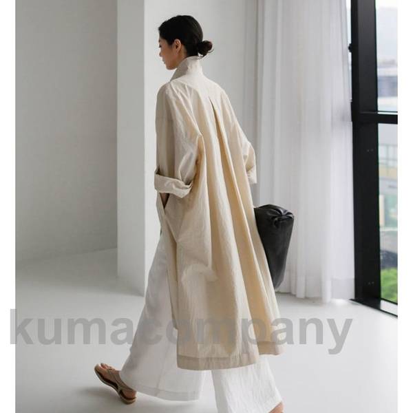 トレンチコート レディース 秋 ロング丈 無地 長袖 綿麻風 ロングコート アウター 上着 羽織 トップス 体型カバー 春 アウター 秋服 カジュアル トレンチコート レディース 秋 ロング丈 無地 長袖 綿麻風 ロングコート アウター 上着 羽織 トップス 体型カバー 春 アウター 秋服 カジュアル