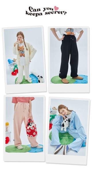 学生カジュアルレトログレースウェットパンツ