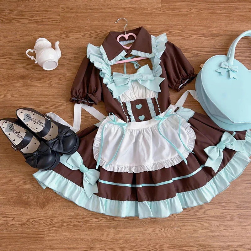 今人気発中コスプレロリータレディースロリータ洋学院祭用初音メイドコスプレワンピースドレス