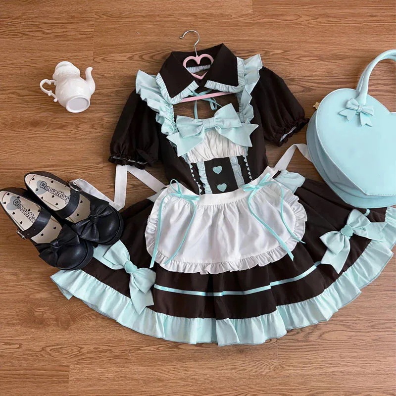 今人気発中コスプレロリータレディースロリータ洋学院祭用初音メイドコスプレワンピースドレス