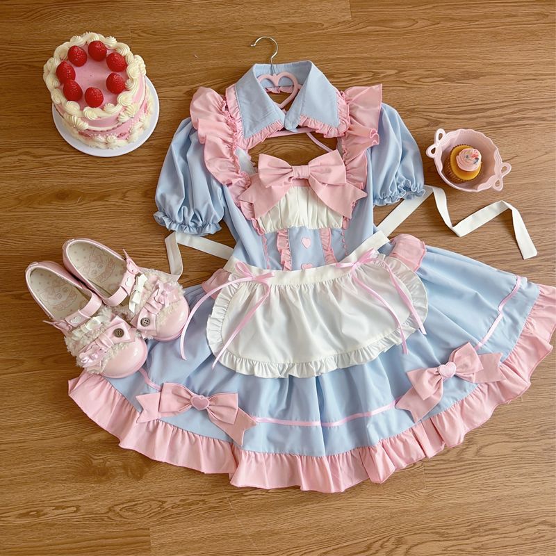 今人気発中コスプレロリータレディースロリータ洋学院祭用初音メイドコスプレワンピースドレス