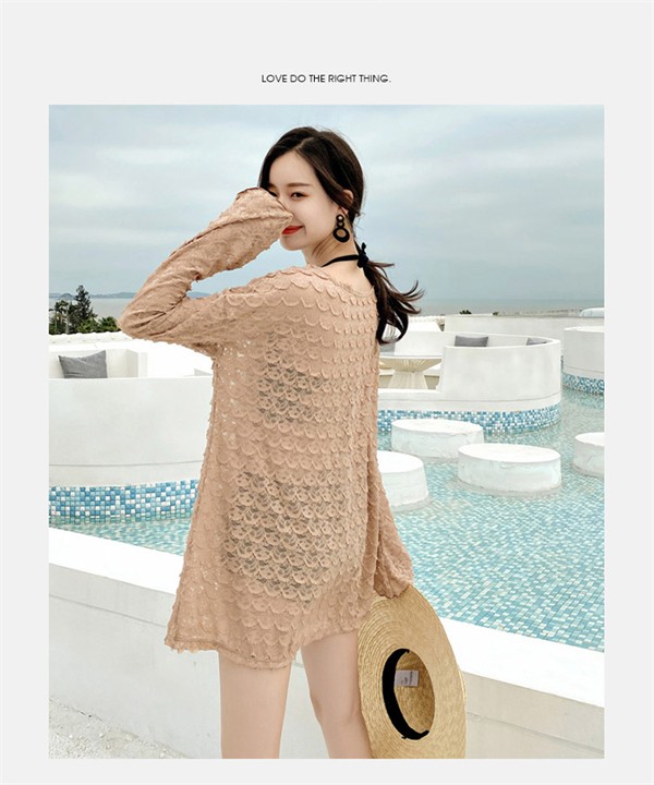 タンキニ 水着 レディース 体型カバー 長袖シャツ 透け感 ラッシュガード ビキニ セパレート オーバーサイズ 20代 30代 40代 カバーアップ 小胸 露出控えめ 大人 オトナ女子 ショートパンツ