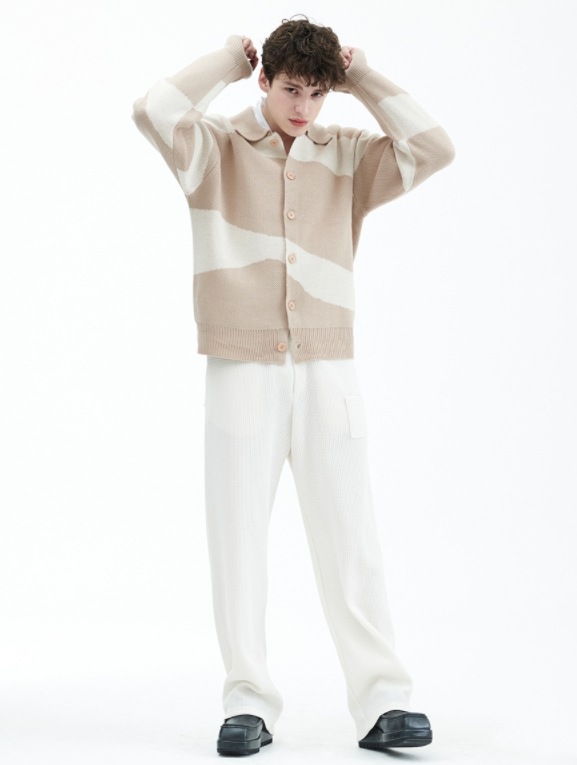 LA MER MA MAISON] LINE KNIT CARDIGAN カーディガン