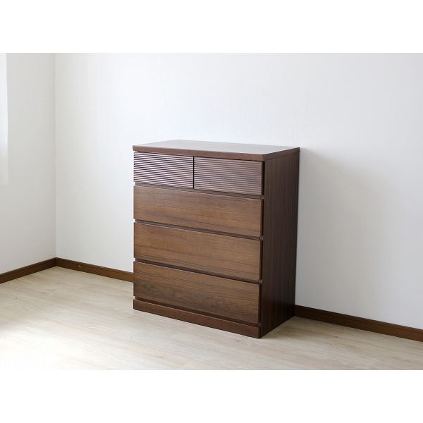 ローチェスト（ウォルナット） 幅約80cm [完成品］